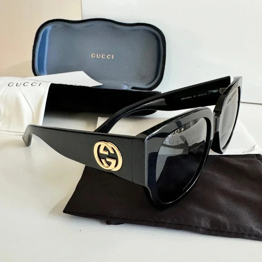 Pre-owned Gucci sunglasses large black 💞 - Picture 7 of 13